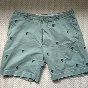 J. Crew Green Embroidered Men Shorts